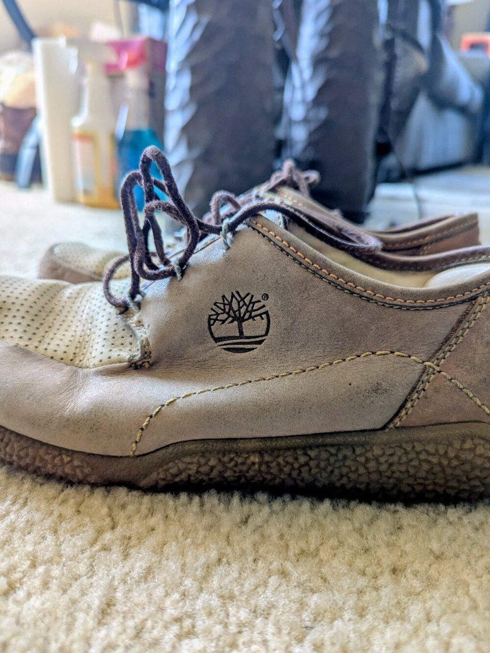 Vintage Timberland Smart Comfort Leather Driving Shoes 72137 Men’s Size 9 M Tan
